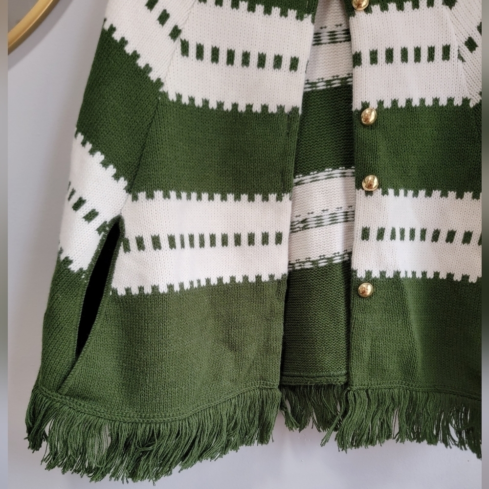 Vintage Carol Brent poncho cape knitted stripped women Small - Picture 5 of 7
